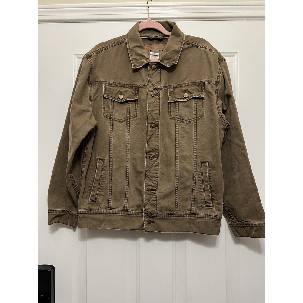 Arizona Jean Co Y2K Brown Duck‎ Chore Jacket Mens Medium Barn Workwear Trucker